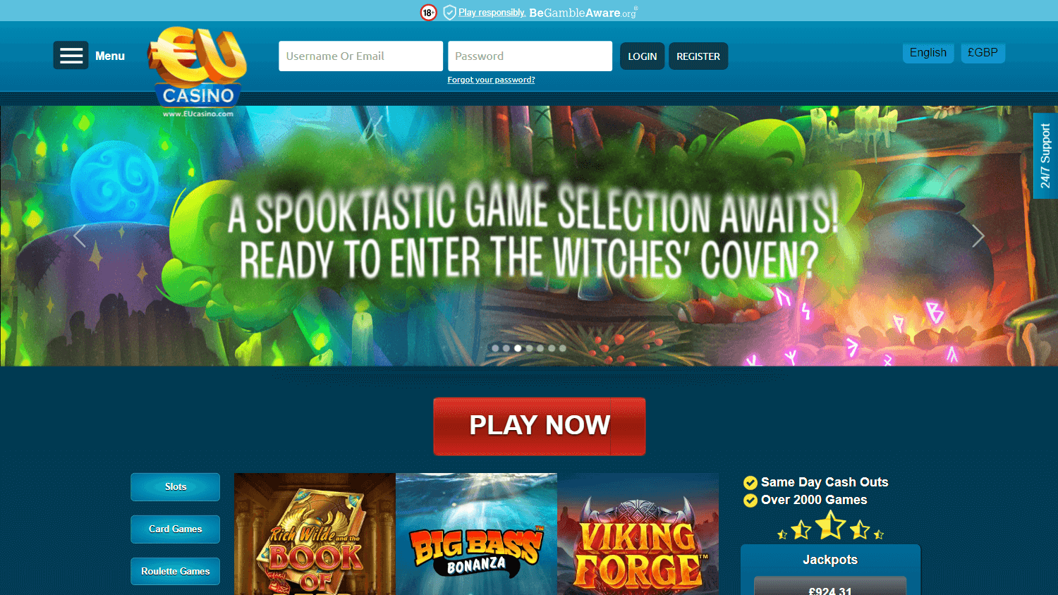 EUcasino Desktop screenshot